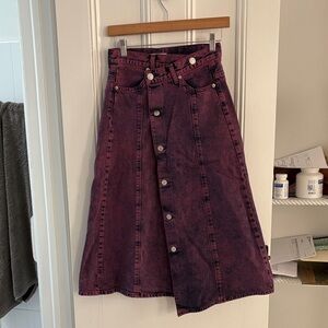 Stylish Pink Denim Skirt